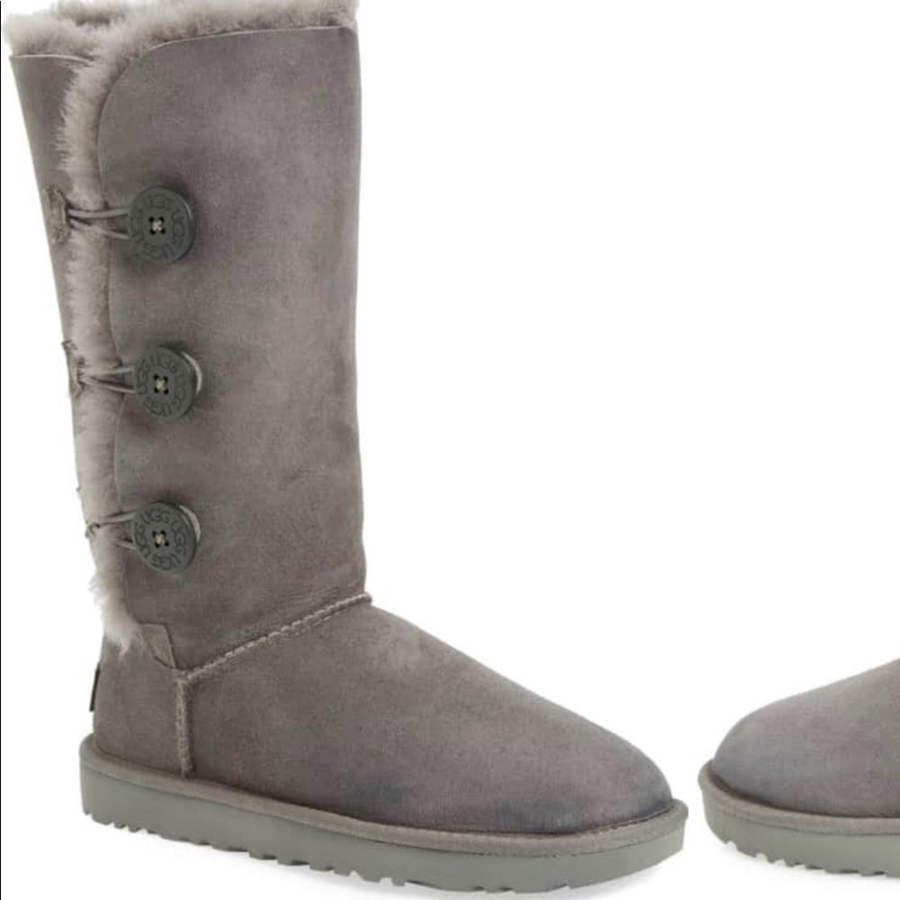 New Bailey Button Grey Ugg Boots